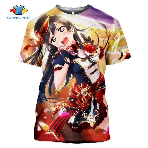 

3d cute girl summer men love live school idol anime 3d print shirts hippie graphic graphic men clothing