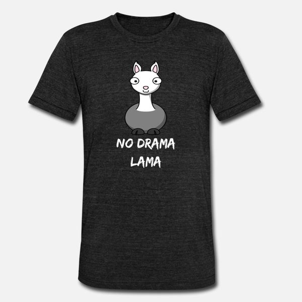

no drama lama funny qoute lama joke t shirt men personalized short sleeve round neck cool cute breathable spring autumn letters shirt