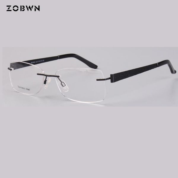 

fashion optical eyeglasses frame myopia rimless metal women spectacles eye glasses oculos de grau eyewear prescription eyewear, Black