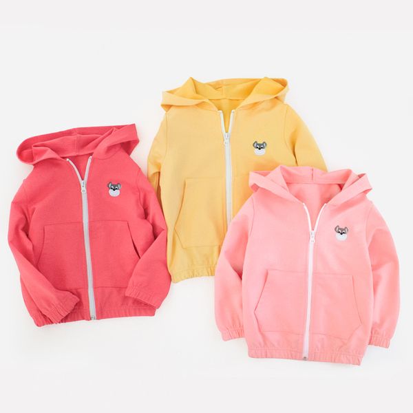 

27kids autumn girls sweater hooded coat spring full sleeve children casual clothe, Blue;gray