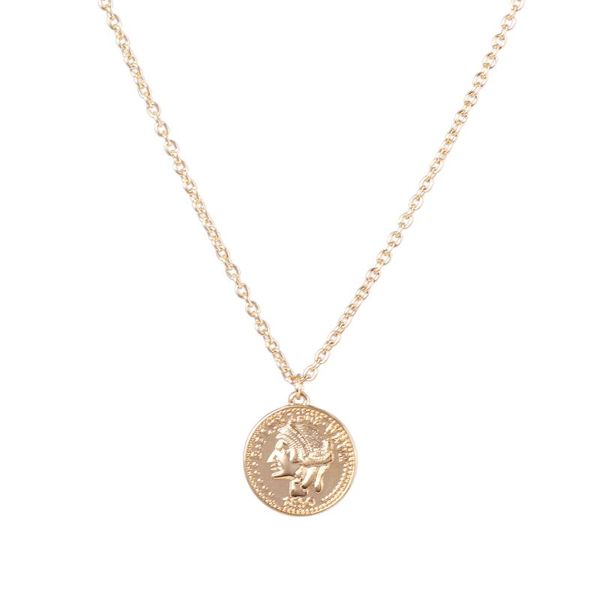 

2020 jewelry style personality retro head ethnic style necklace for women, Silver