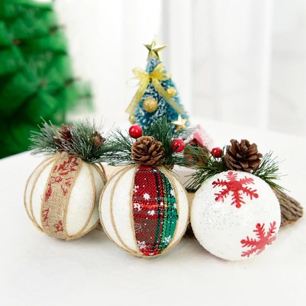 

1pc christmas ball ornaments for christmas tree hanging pendants baubles party decor for xmas holiday gift pendant 7.5cm