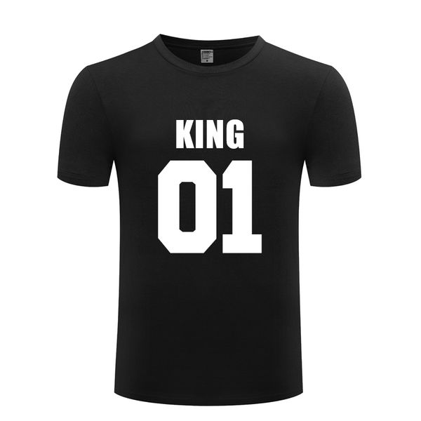 

king 01 simple letter mens men t shirt tshirt 2018 new short sleeve o neck cotton casual t-shirt tee