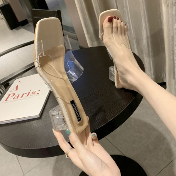 

women sandals peep toe ladies high heels transparent thin sandals women shoes hollow out work summer pumps shoes, Black