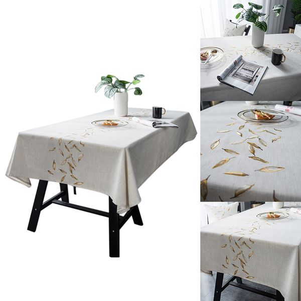 

waterproof rectangular nordic tablecloth washable home decor embroidered flax