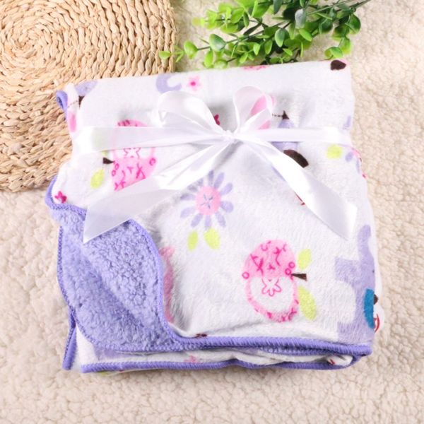 

new design baby blanket 76*100 cm children warm fleece blanket on bed soft plaid throw trq0003