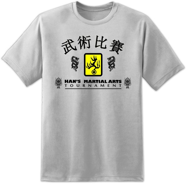

2019 new summer tee shirt enter the dragon bruce lee hans tournament kung fu martial art t shirt casual t-shirt