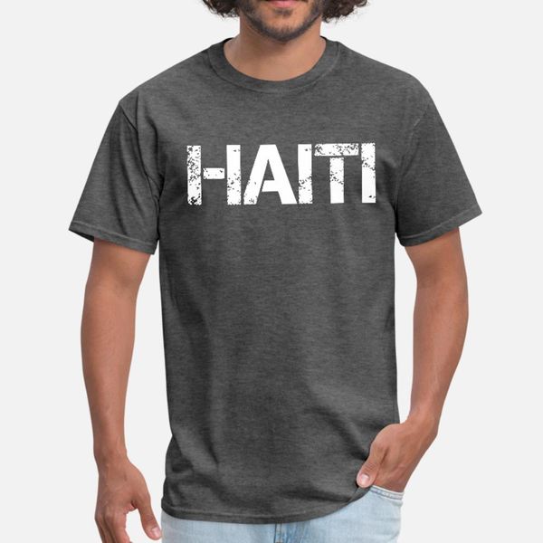 

haiti t shirt men designer cotton s-3xl normal anti-wrinkle humor summer leisure shirt