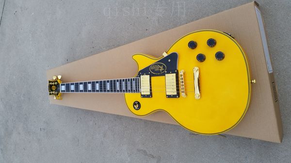 

yellow color ebony fingerboard fret binding yellow binding china custom shop made beautiful and wonderful