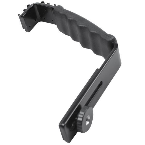 

tripods po flash video camera grip handle l with 2 standard side shoe mount the holder dslr