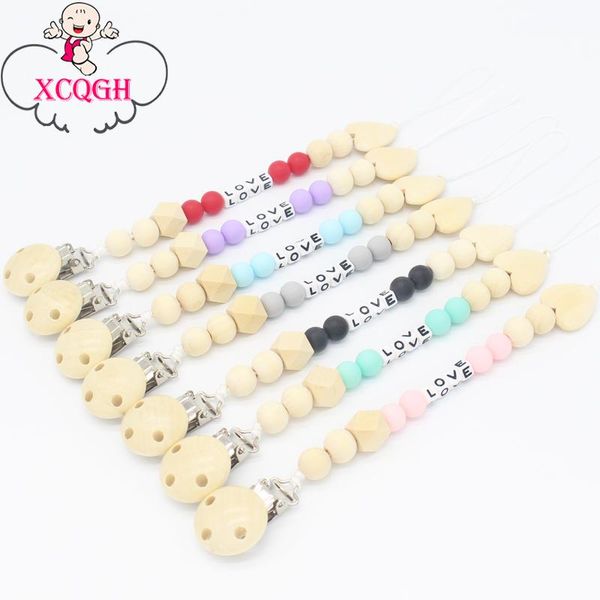

pacifier sucette name attache soother teething personalized wooden holder xcqgh clips dummy clip toy baby waozj