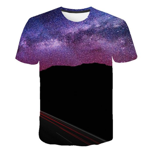 

new starry sky romantic selling cool 3d print shirts anime horror plus size men clothing