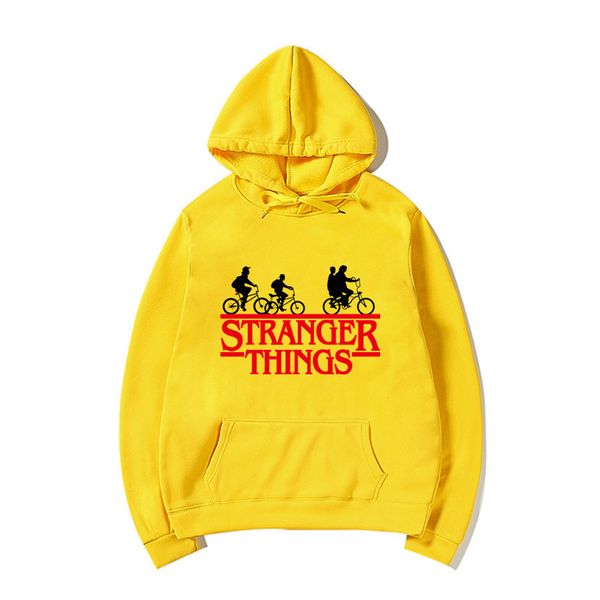

2020 trendy faces stranger things hooded mens hoodies and sweatshirts oversized for autumn with hip hop winter hoodies men brand, Black