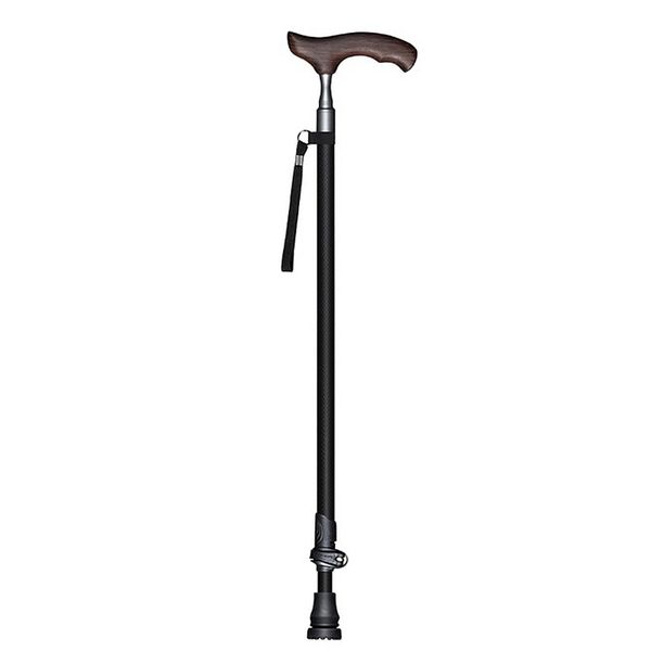 

elderly carbon fiber walking cane stick lightweight adjustable with comfortable t handle quick lock parents gift 1 piece