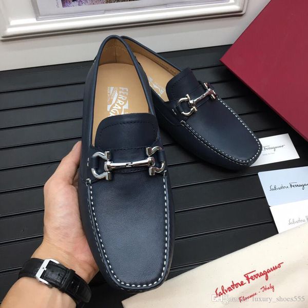 

2020 latest dark blue leather casual shoes men casual shoes fashion trend comfortable shoe size 39-44 type 39745400601a