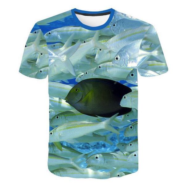 

new fish europe and america style beauty 3d trend elegant 3d print shirts anime plus size plus size men clothing