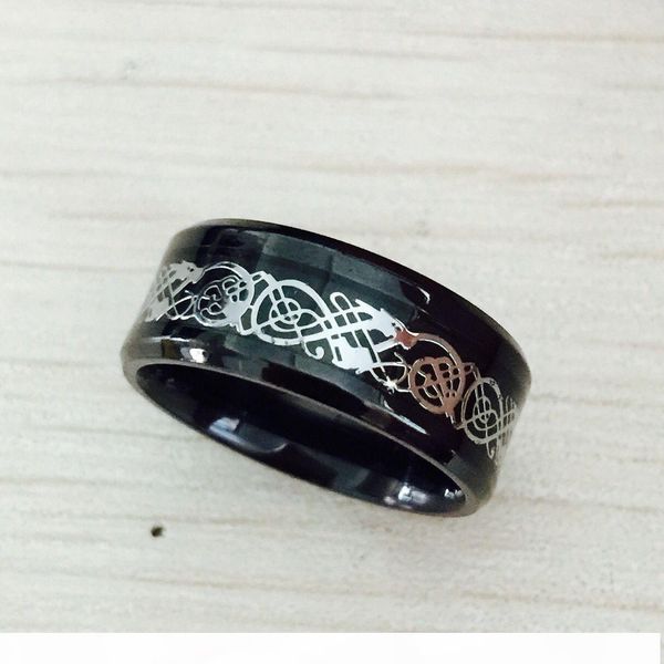 

мужчины 316l вольфрама сталь черного дракона кольцо дракона сила властелин кольца рождества партии кольца для женщин мужчины пара устанавлив, Slivery;golden