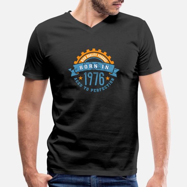

born in the year 1976 a t shirt men printed 100% cotton round collar clothes famous new style summer kawaii shirt, White;black