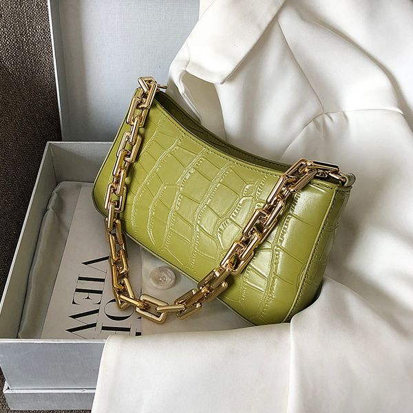 

stone pattern pu leather armpit bag for women 2020 solid color metal shoulder handbags female travel fashion hand bag