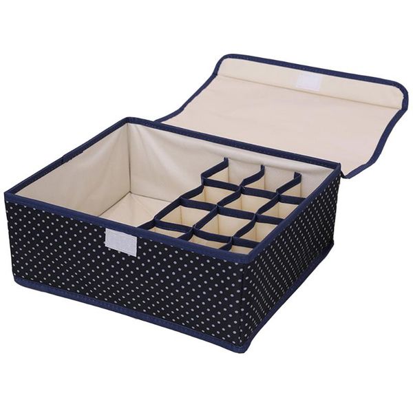 

storage boxes & bins 1pcs underwear foldable box large capacity 13 grid oxford home closet organizer for socks ties lingerie