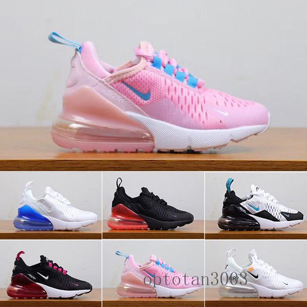 

2019 27c air cushion knit breathable children running shoes boy girl young kid sport sneaker size 28-35 tru3