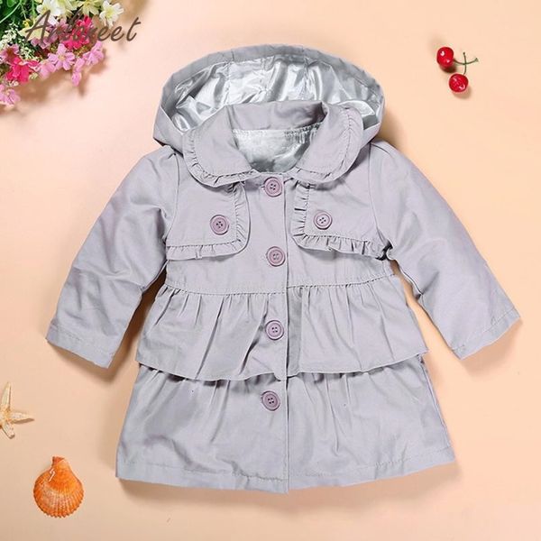 

winter sweaters cute beige color new baby girl autumn winter hooded warm coat childrens kids drop shipped ob18, Blue