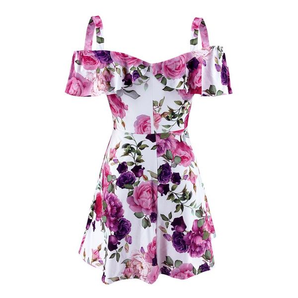 

blackday summer women v-neck off-shoulder flower print slim high waist short sleeve dresses style, Black;gray
