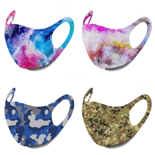 

ta1gd chiffon designer flowers designer face mask sponge reusable face masks masks door sport riding out sponge printing mask#882