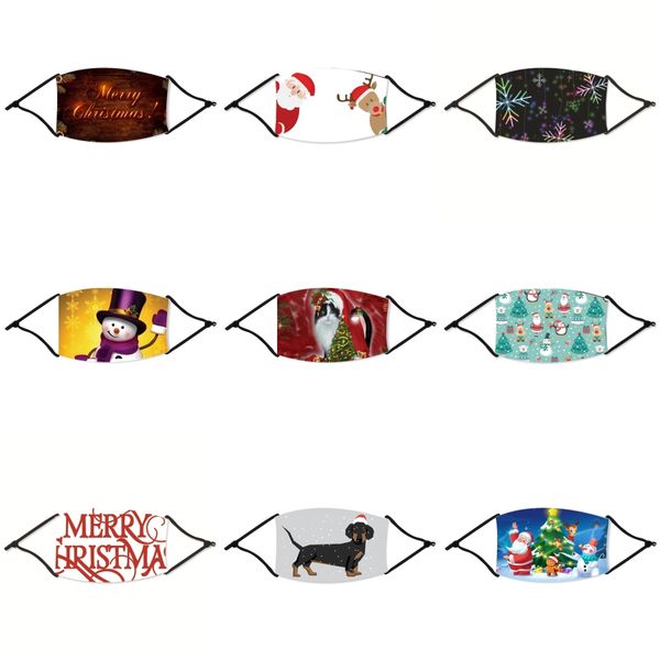 

face christmas mask activated carbon pm2.5 mouch christmas mask cycling outdoor 3d training running breathable protetive christmas mask h#17, Black