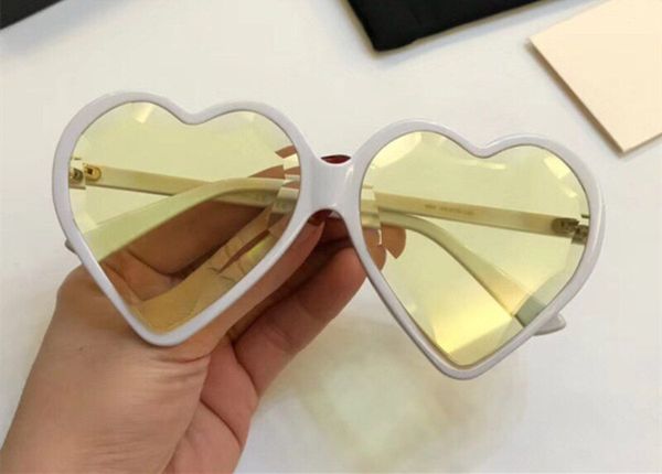 

luxury 0360 sunglasses for women popular heart frame fashion model uv protection lens summer style come with case, White;black
