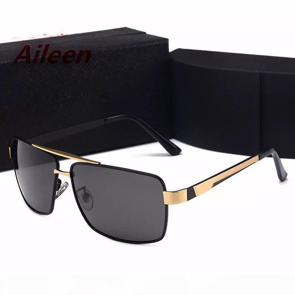 

new men sunglasses attitude sunglasses gold frame square metal frame vintage style outdoor design classical model original box, White;black