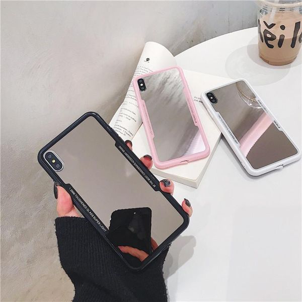 

cgjxsluxury clear makeup mirror phone case for iphone 11 pro xs max xr x soft silicone cover for iphone 7 8 6s 6 plus shockproof case