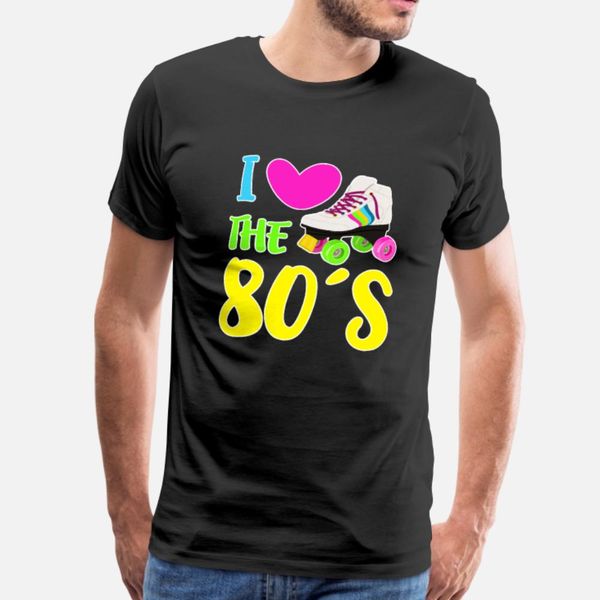 

я люблю 80-е года любовь это фанки ретро 80s подарок 1980 тенниски мужчины персонализированной футболочку вокруг шеи оригинал известного заб
