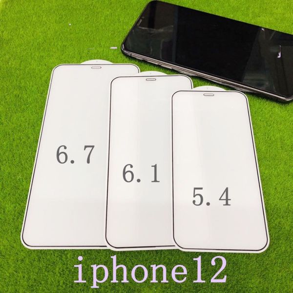

2020 высокое качество full клееный крышка экрана протектор для iphone 12 закаленное стекло полный чехол для iphone 12 про макс протектор экр
