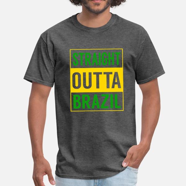 

brazil straight outta t shirt men customize tee shirt crew neck interesting comical summer style leisure shirt