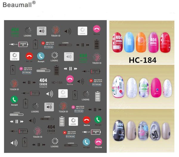 

fashion nails art manicure back glue decal decorations design nail sticker for nails tips beauty, Black