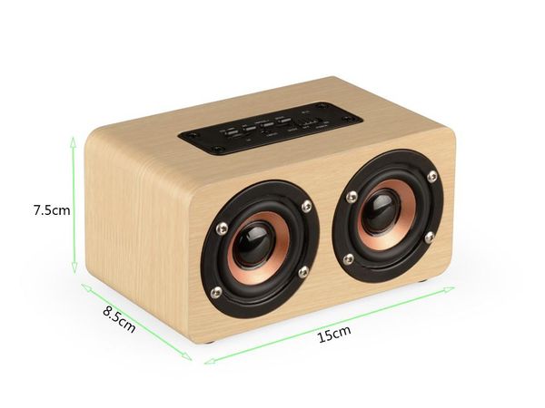 

cgjxsw5 wooden v4 .0 bluetooth speaker wireless dual bass stereo speaker usb charging hifi wireless 3d loudspeaker with package