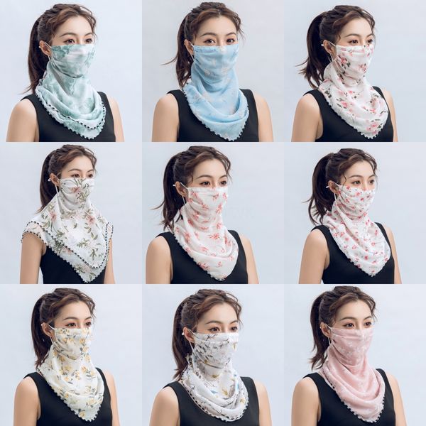 

gradient magic printed multi-color anti-uv face mask neck summer multifunctional scarf outdoor#972, Black