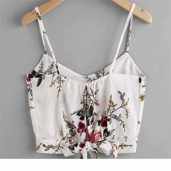 

designer print womens camis v neck backless crop casual natural color camis womens clothing, White