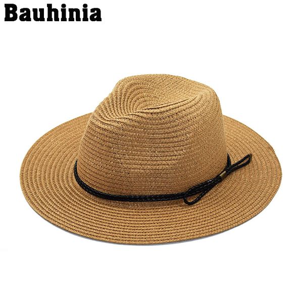 

bauhinia panama hat summer sun hats for beach straw for men uv protection cap, Blue;gray