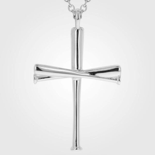 

2020 baseball bat cross pendant necklace stainless steel original bat cross