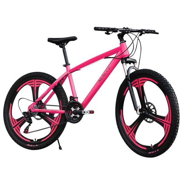 

26inch high carbon steel mountain bike 21 speed 9 colors bike full suspension mtb dual disc brakes race bike