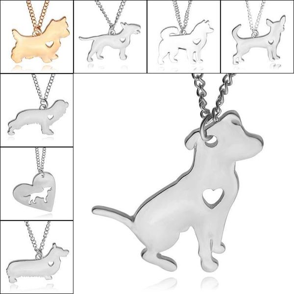 

plated pet heart dog necklaces gold silver pendant friend necklace otsweet kahuf