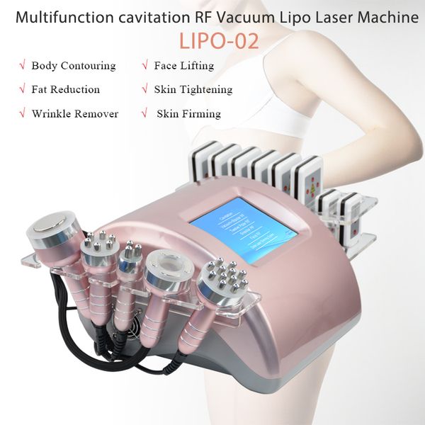 Macchina portatile ad ultrasuoni per cavitazione llaser lipo 8 Laser Pad Lllt Lipo Laser che dimagrisce Body Contouring Beauty Spa Salon Equipment