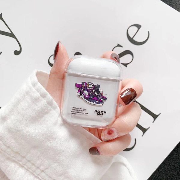 

cgjxscgjxsairpods case carton pattern cover transparent hard case for airpods pc anti -fall wireless earphone cover pertector