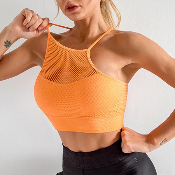 

women yoga running bra vest sports bra without steel hollow out sports underwear underwear wireless push up brassiere, White;black