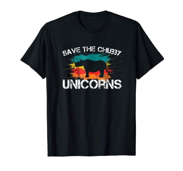 

save the chubby unicorn cute black t-shirt 2019 new fashion men tees movie t-shirt