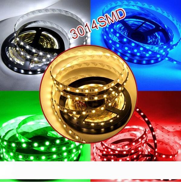 

edison2011 100m 3014 led flexible strip 12v dc ribbon tape home decoration lighting waterproof 5m 60leds m 300led smd 8mm width