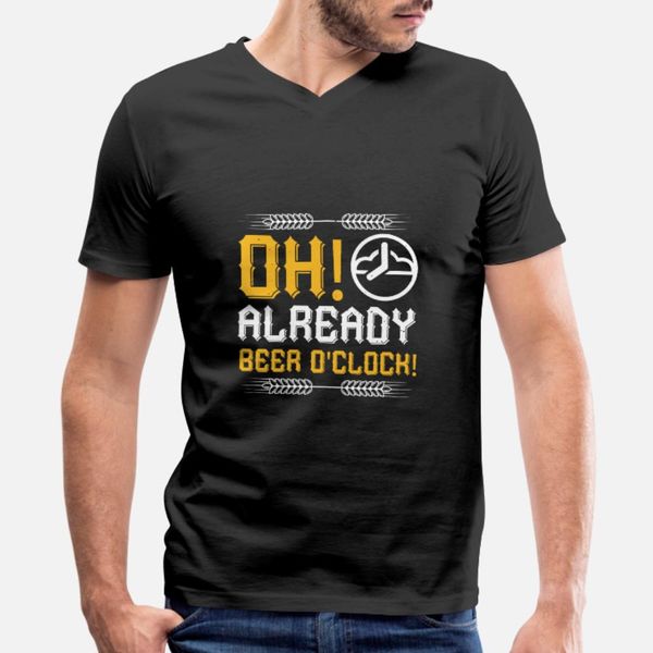 

oh already beer oclock t shirt men gift tee shirt plus size 3xl letters gift funny casual spring vintage shirt
