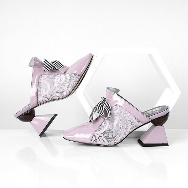 

brand women summer mules slipper soft slip on mules high heel women casual sandal outdoor size33-43, Black